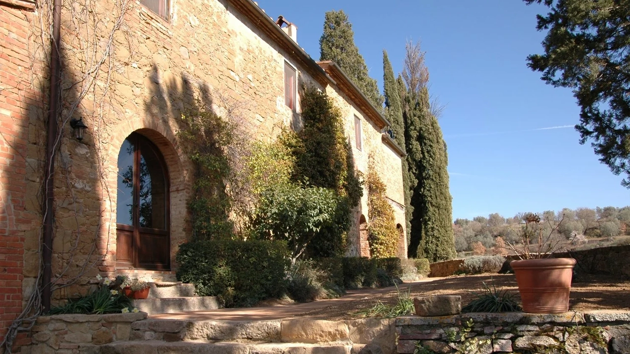 Traditional Sicilian countryside farmhouse with olive trees, ideal for agritourism investment