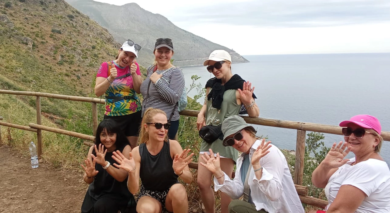Happy women smiling during the retreat
